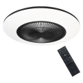 Світлодіодний стельовий світильник з вентилятором та регулюванням яскравості ARIA LED/38W/230V чорний/білий + пульт ДК