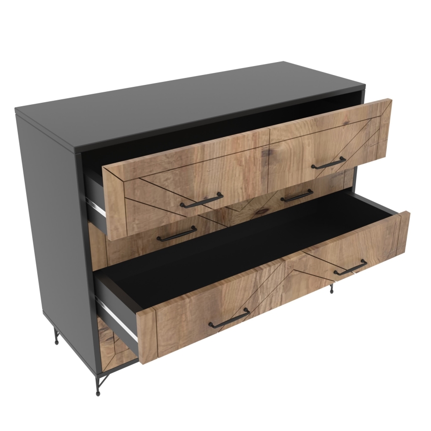 Шкаф COMFORT 100x80 см коричневый/черный