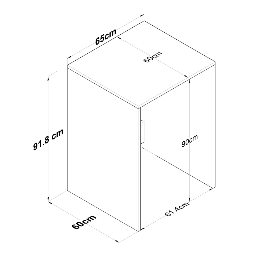 Шкаф для стиральной машины RANI 65x91,8 см белый/коричневый