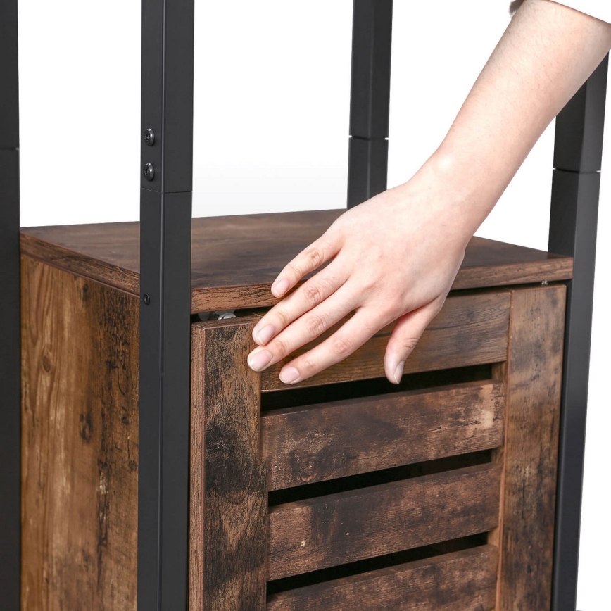 Шкаф FIRA коричневый/черный