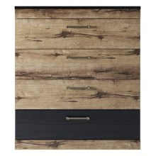 Шкаф LANDU 91,5x80 см коричневый/черный