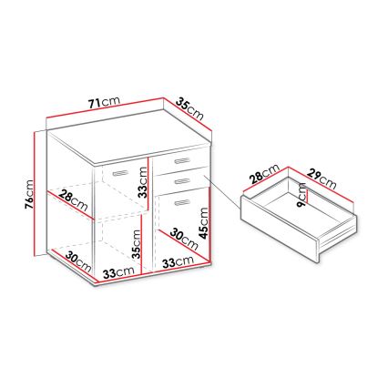 Шкаф MIKE 76x71 см белый