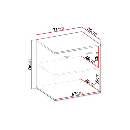 Шкаф MIKE 76x71 см белый