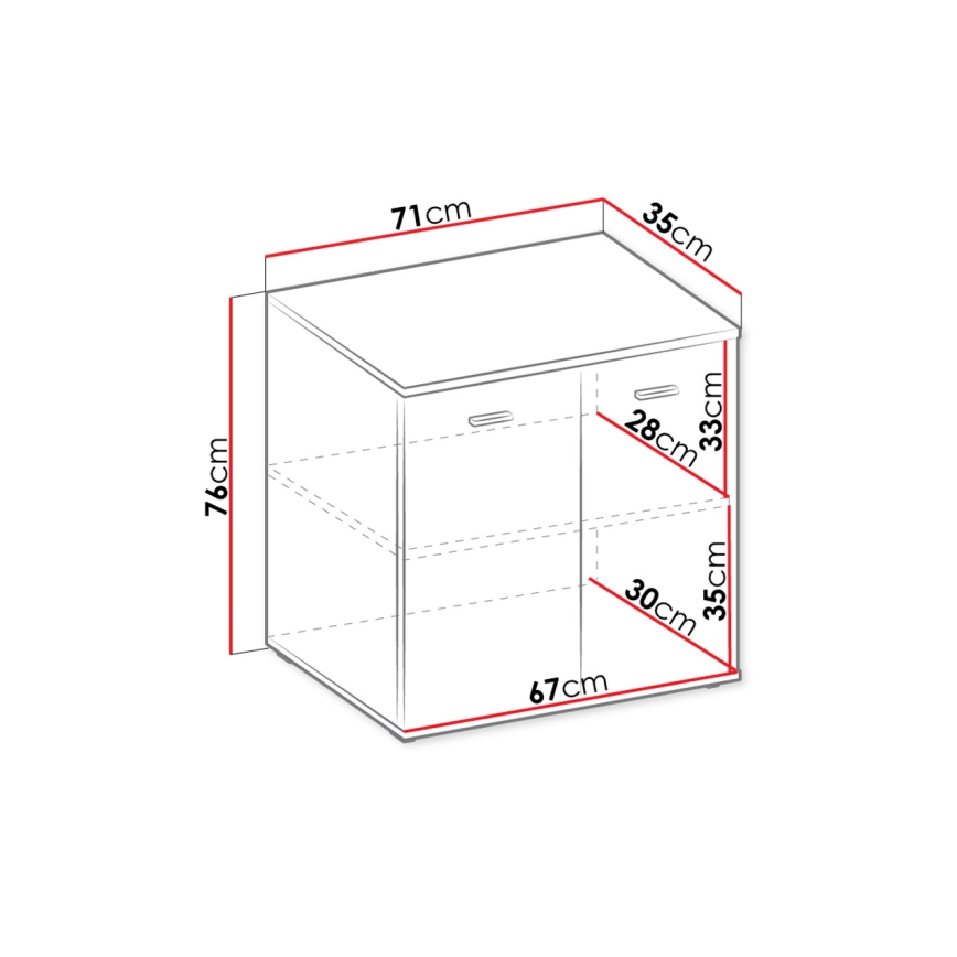 Шкаф MIKE 76x71 см белый