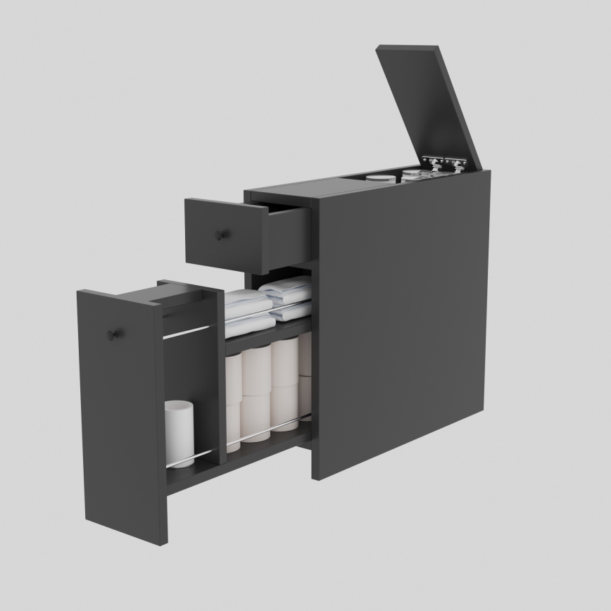 Шкафчик для ванной комнаты CALENCIA 55x60 см антрацит