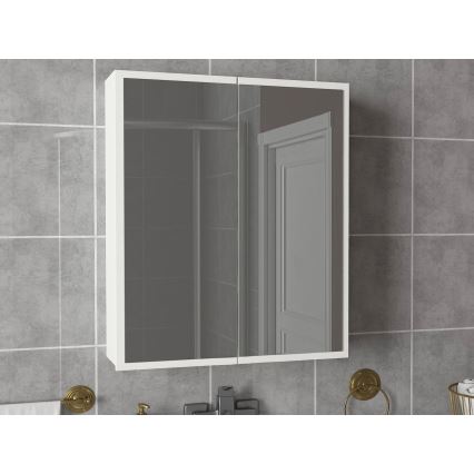 Шкафчик для ванной комнаты с зеркалом KAYLA 78x60 см белый