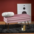 Скамья с местом для хранения VELVA 37x78 см розовый/золотистый