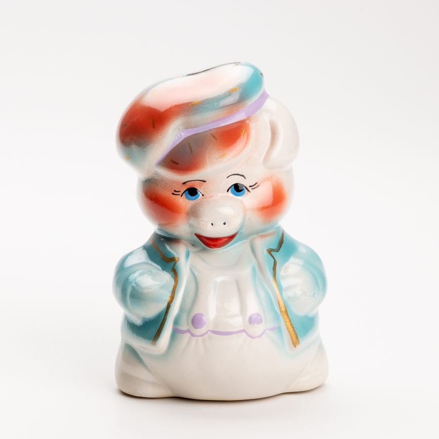 Скарбничка у вигляді поросятка лазуровий