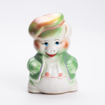 Скарбничка у вигляді поросятка зелений