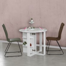 Складний стіл MIDDLE 77x90 см білий