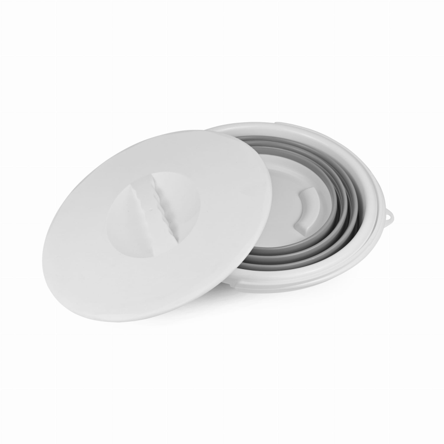 Складное ведро с крышкой 10 л