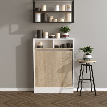Складной стол BRACKED 96x70 см белый/коричневый
