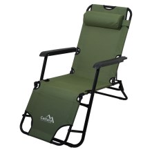 Складное регулируемое кресло зеленое/черное