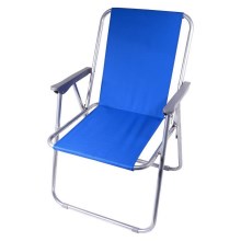 Складное кресло для кемпинга синий/матовый хром