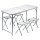 Складной стол для кемпинга + 4x стула белый/хром