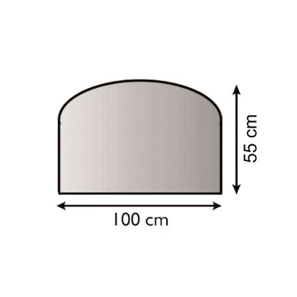 Скло під камін 1000x550x6 мм напівдуга