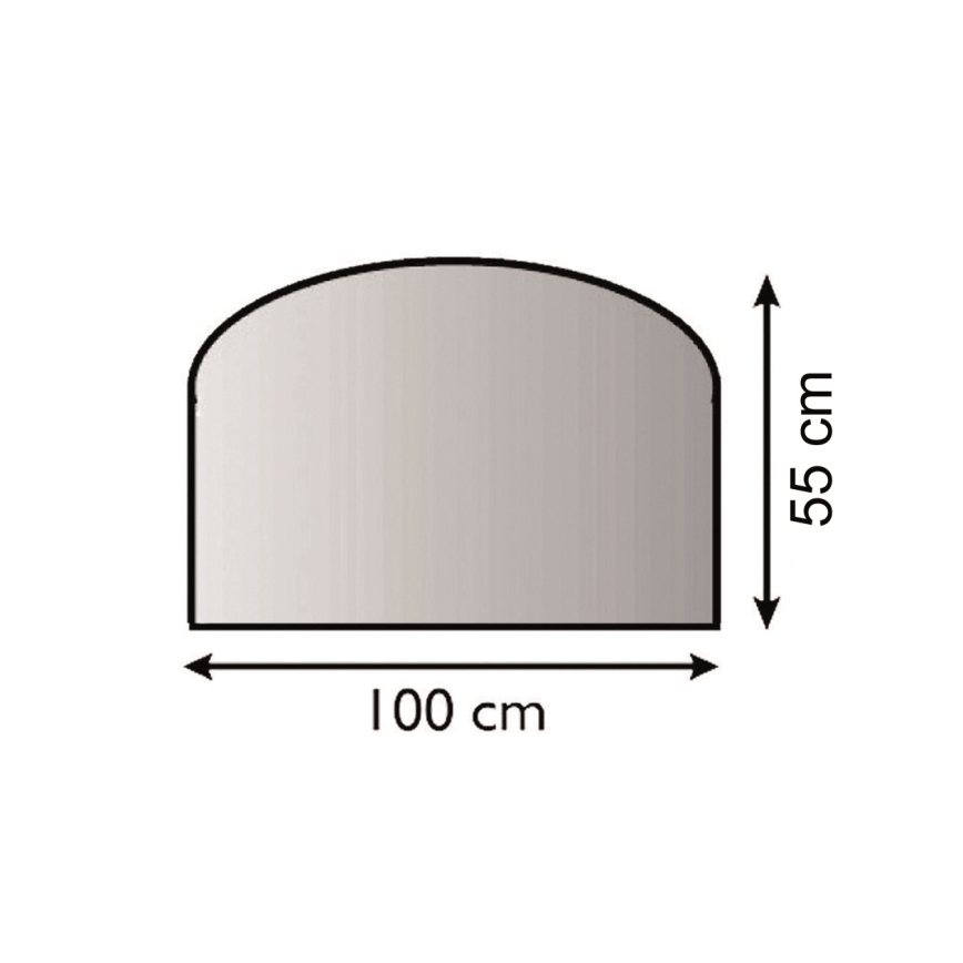 Скло під камін 1000x550x6 мм напівдуга