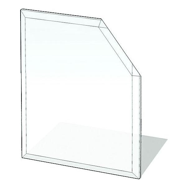 Скло під камін 1250x1250x8 мм скошений квадрат