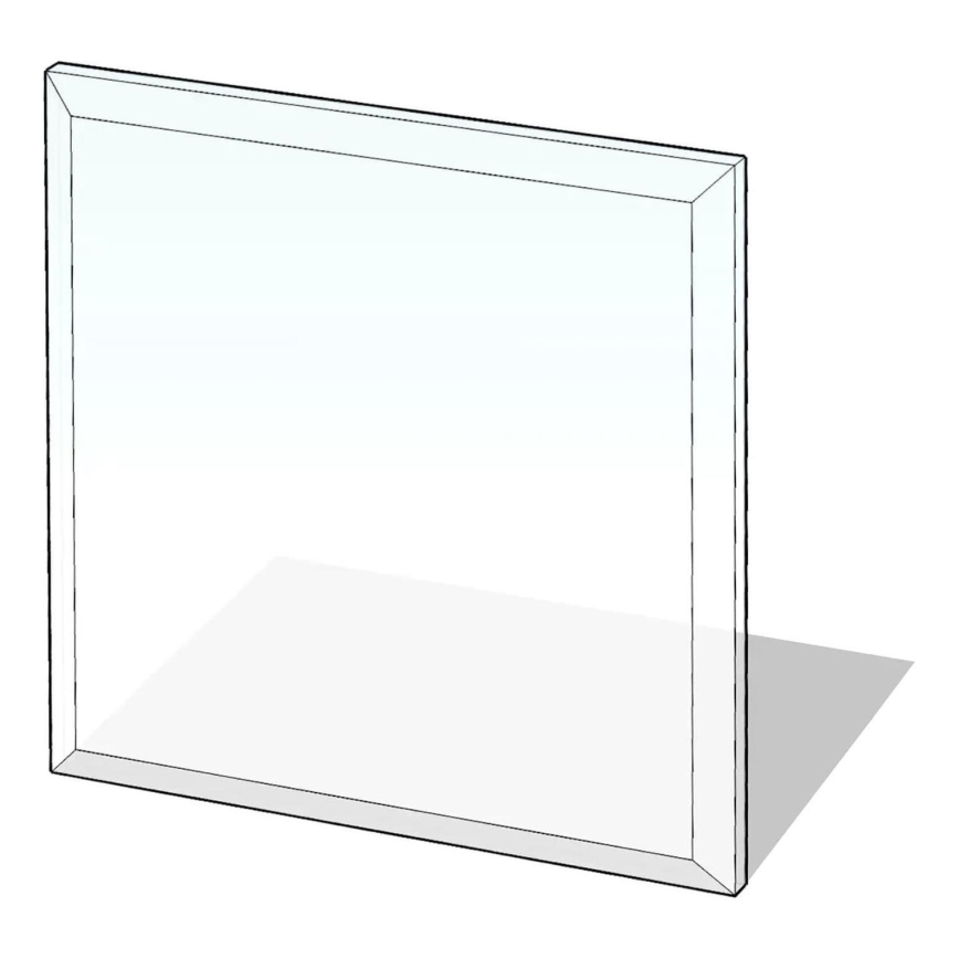 Скло під камін 800x800x8 мм квадрат