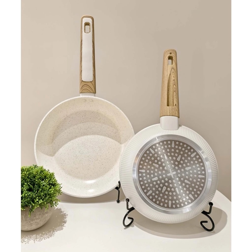 Сковорода BIANCO 20 см кремова/коричнева