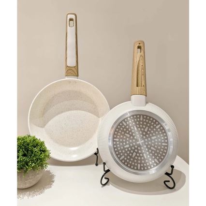 Сковорода BIANCO 28 см кремова/коричнева