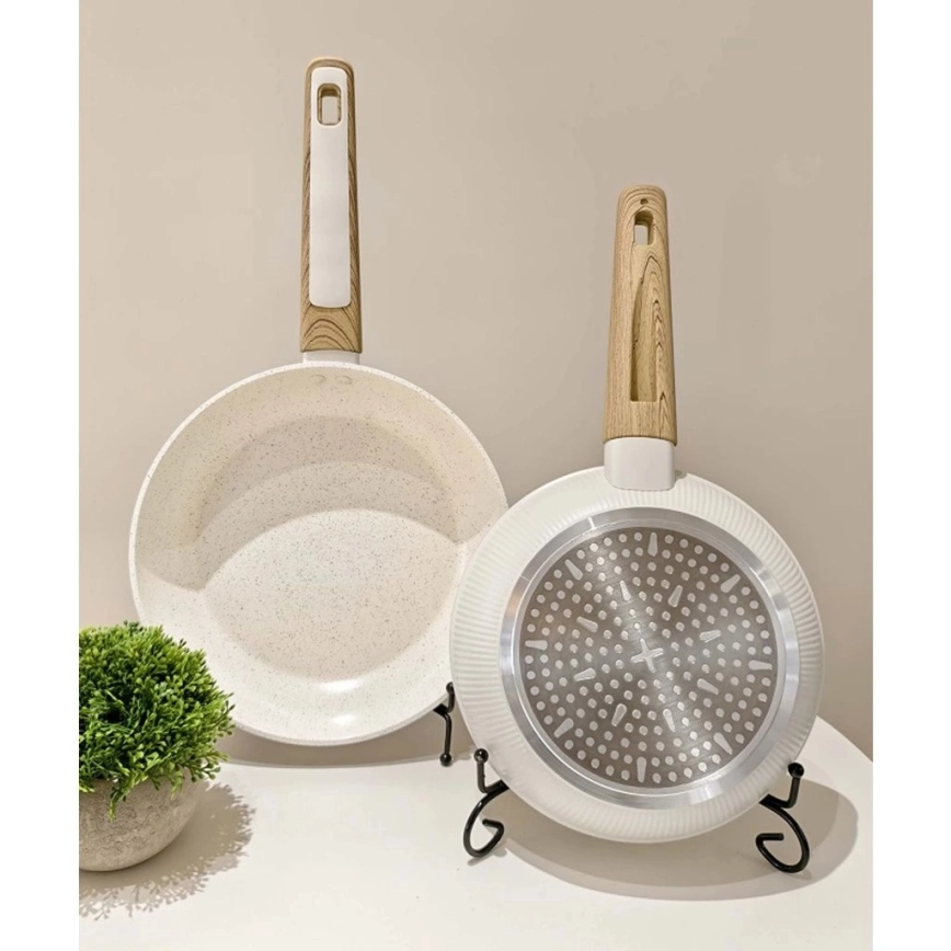 Сковорода BIANCO 28 см кремова/коричнева