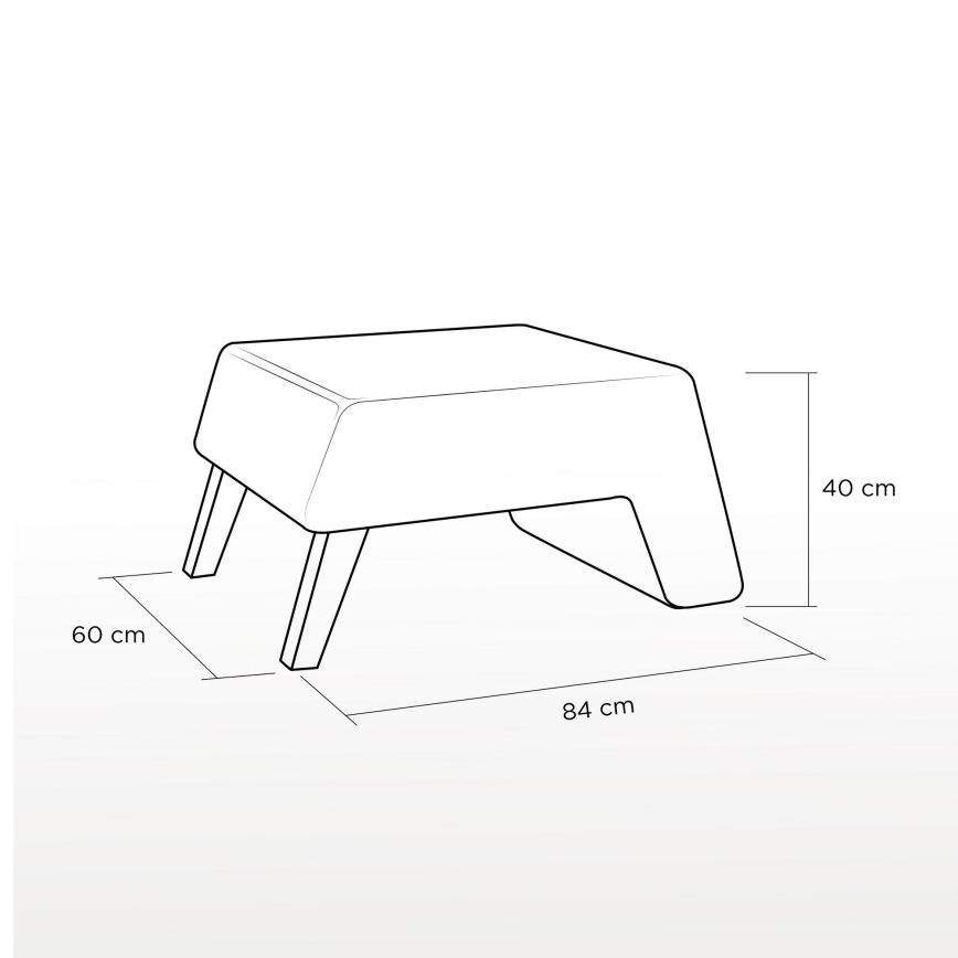 Табурет KATE 40x84 см червоний