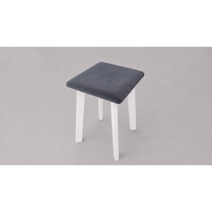 Табурет LUBE 36x36 cm білий/антрацит