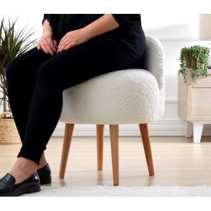 Табурет MIKI, диаметр 46 см, белый