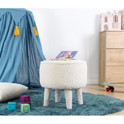 Табурет PIXI, диаметр 38 см, белый