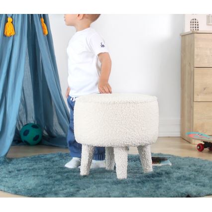 Табурет PIXI, диаметр 38 см, белый