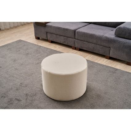 Табурет RABO, диаметр 58 см, кремовый