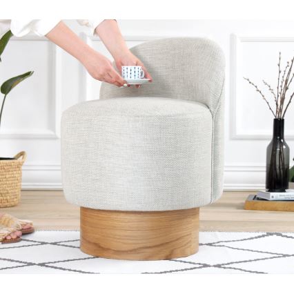 Табурет RIKI 40x47 см світло-сірий