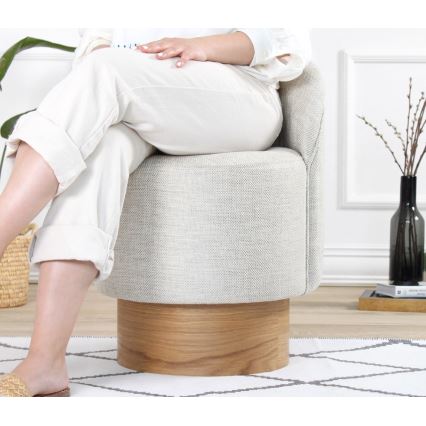 Табурет RIKI 40x47 см світло-сірий