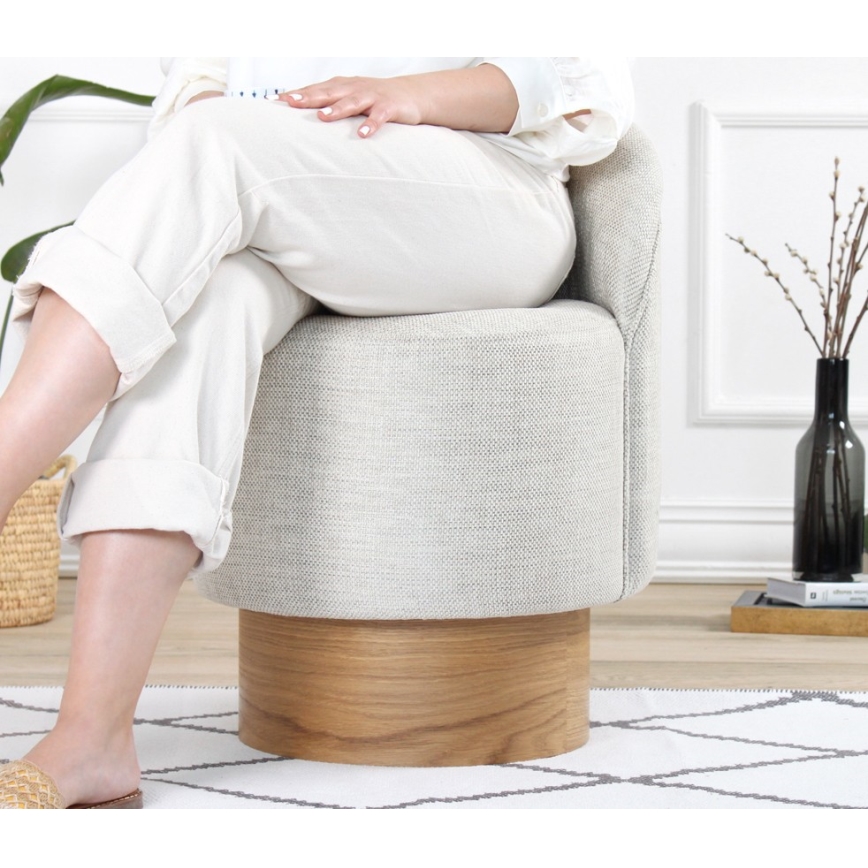 Табурет RIKI 40x47 см світло-сірий