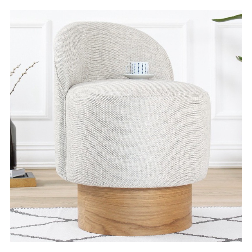 Табурет RIKI 40x47 см світло-сірий