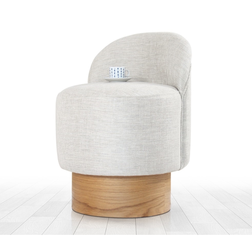 Табурет RIKI 40x47 см світло-сірий