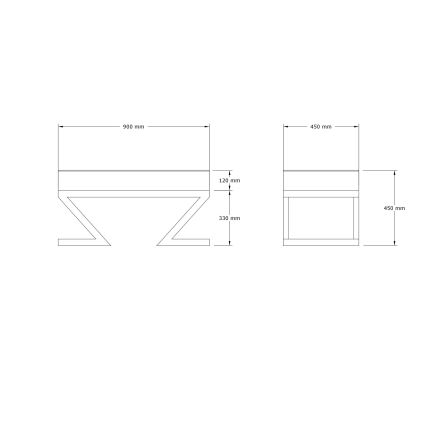 Табурет RINA 45x90 cm коричневый