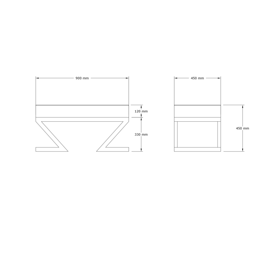 Табурет RINA 45x90 cm коричневый