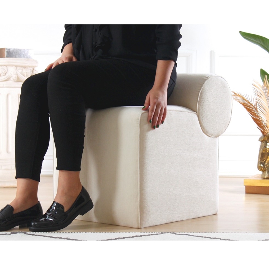 Табурет TIKI 47x45 см кремовый