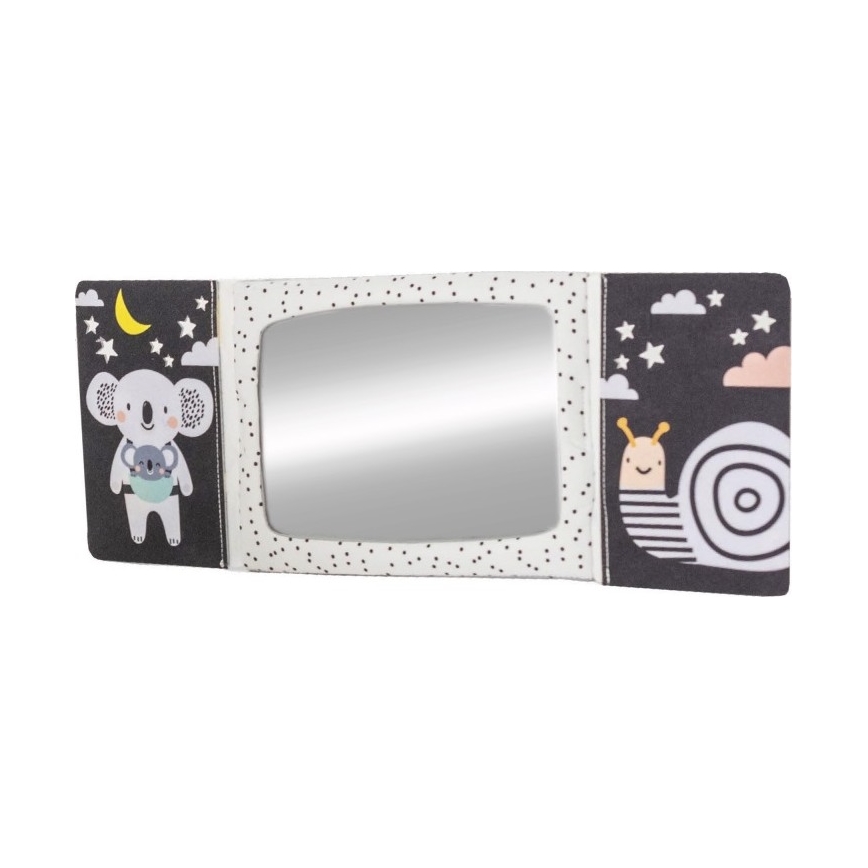 Taf Toys - Детская текстильная книга с зеркальцем черный