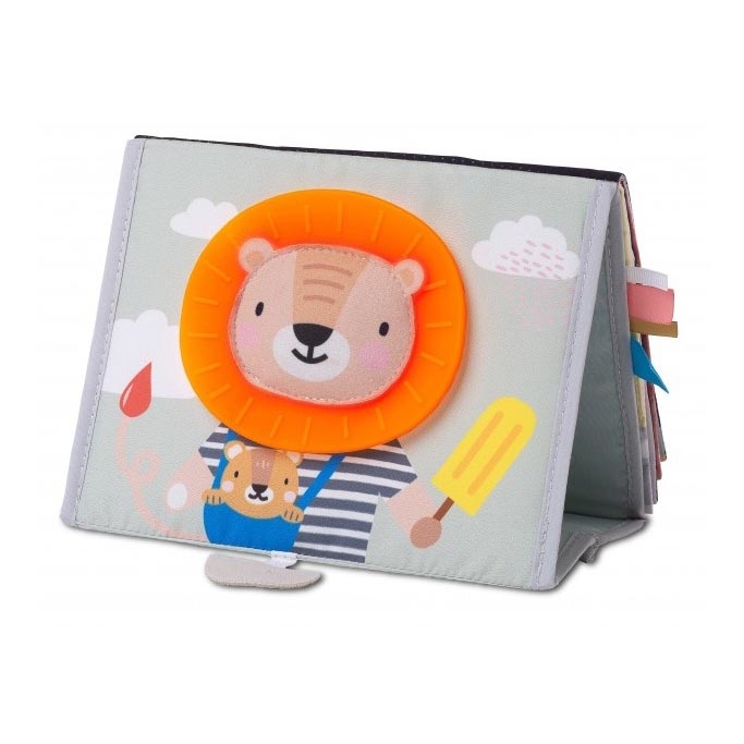 Taf Toys - Детская текстильная книга с зеркальцем саванна