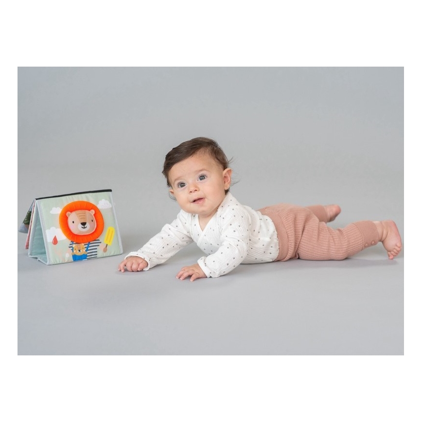Taf Toys - Детская текстильная книга с зеркальцем саванна
