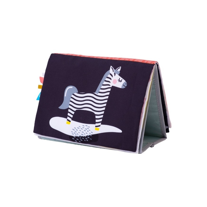 Taf Toys - Детская текстильная книга с зеркальцем саванна