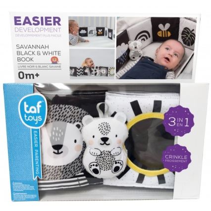 Taf Toys - Дитяча текстильна книга 3в1 савана