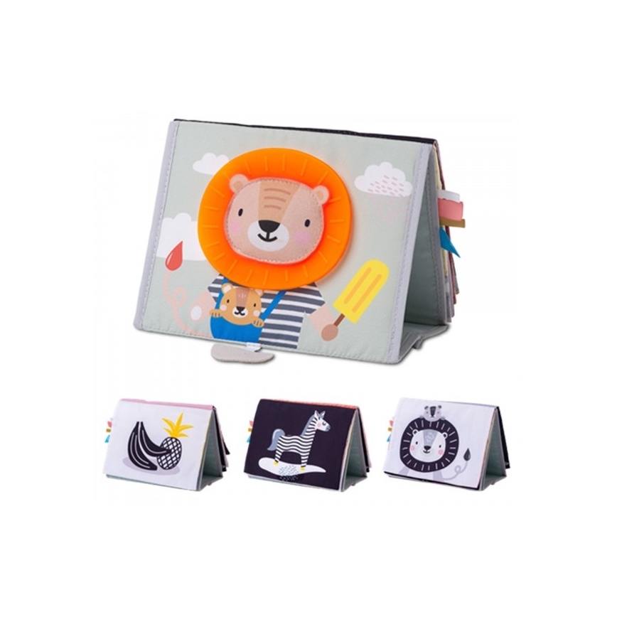 Taf Toys - Дитяча текстильна книга з дзеркальцем савана