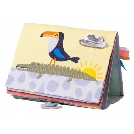 Taf Toys - Дитяча текстильна книга з дзеркальцем савана