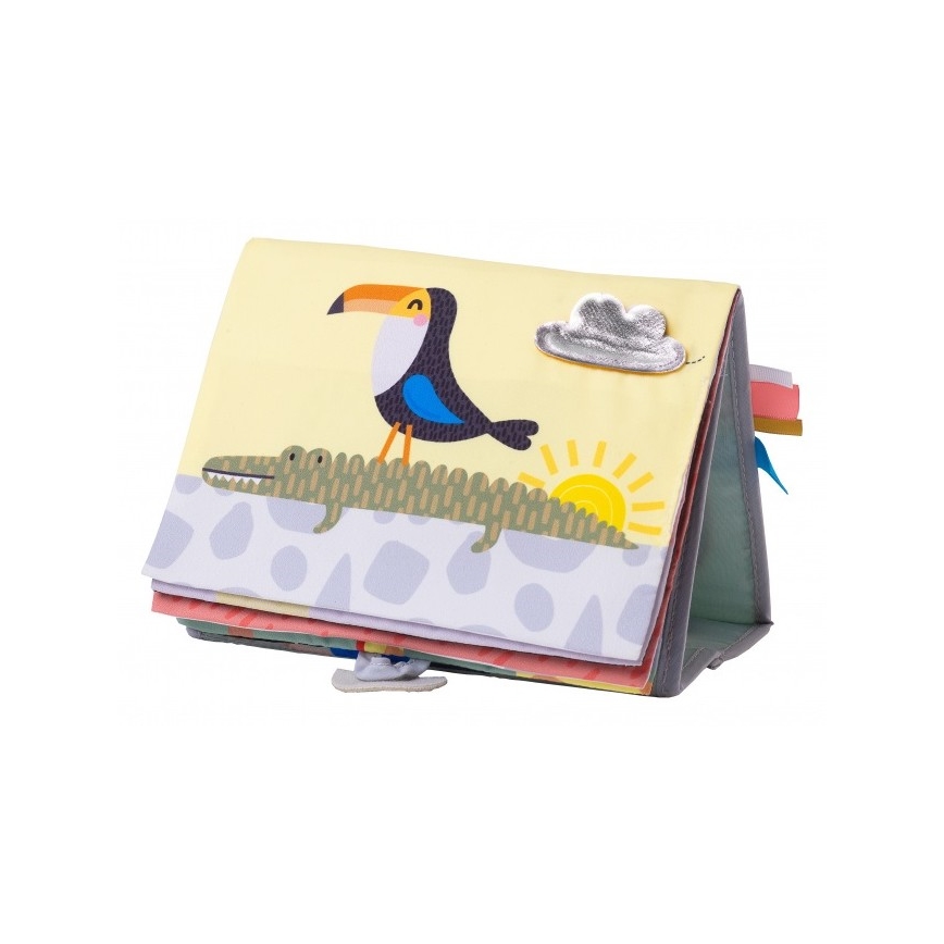 Taf Toys - Дитяча текстильна книга з дзеркальцем савана