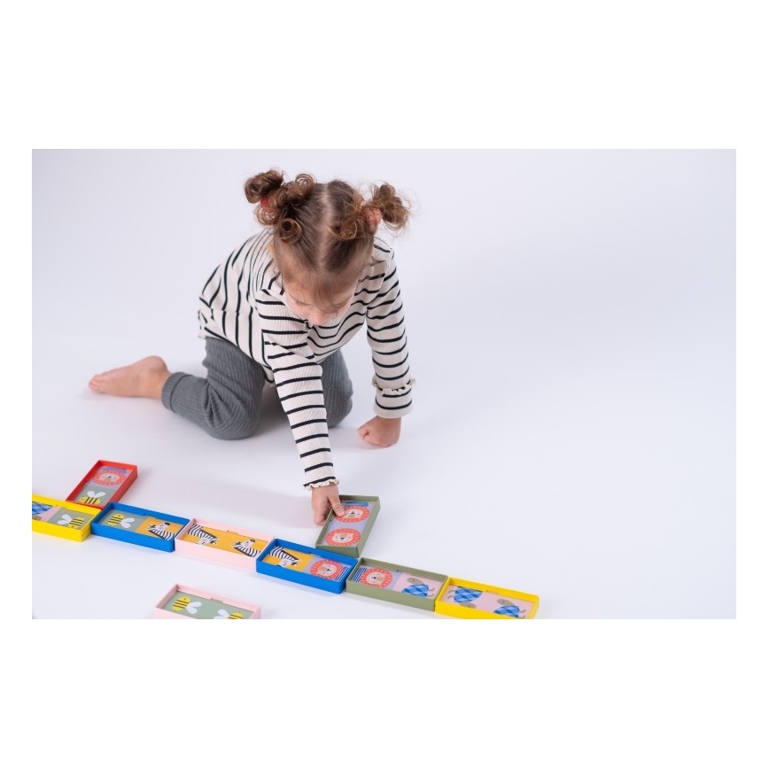 Taf Toys - Дитяче доміно 4в1 тварини