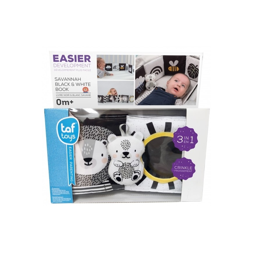 Taf Toys - Дитяча текстильна книга 3в1 савана